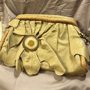 Leather and snake purse